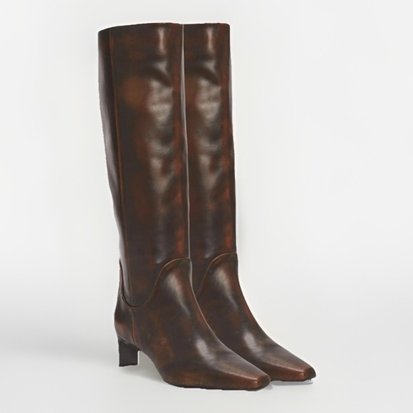 Vince Camuto Shoes - Vince Camuto Avriah Wide Calf Knee High Boots Women's 6.5 Dark Caramel Leather
